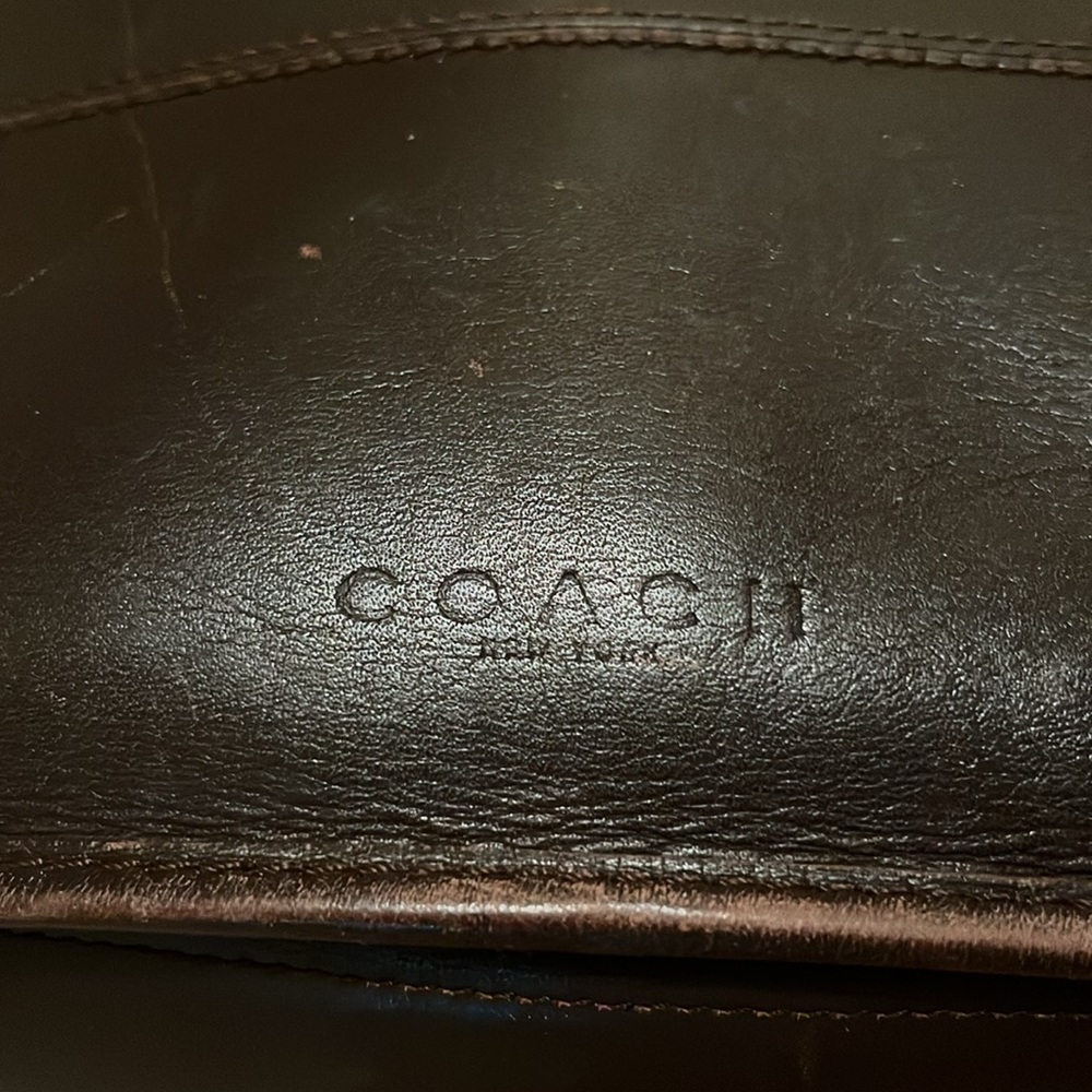 Coach Espresso Leather Shoulder Bag - Picture 2 of 3